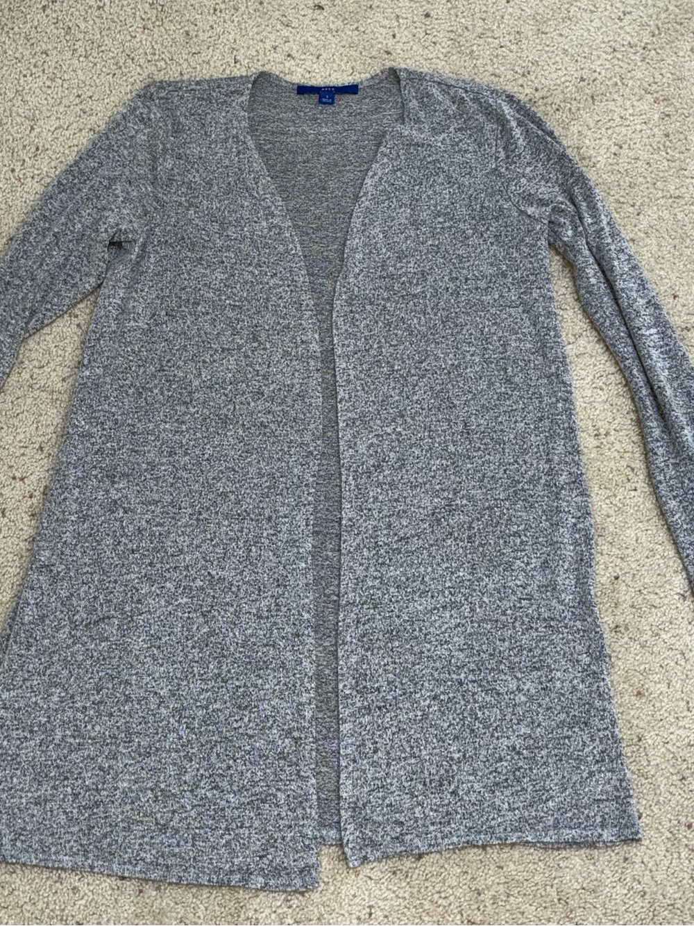 Apt. 9 Heather Gray Open-Front Women's Cardigan